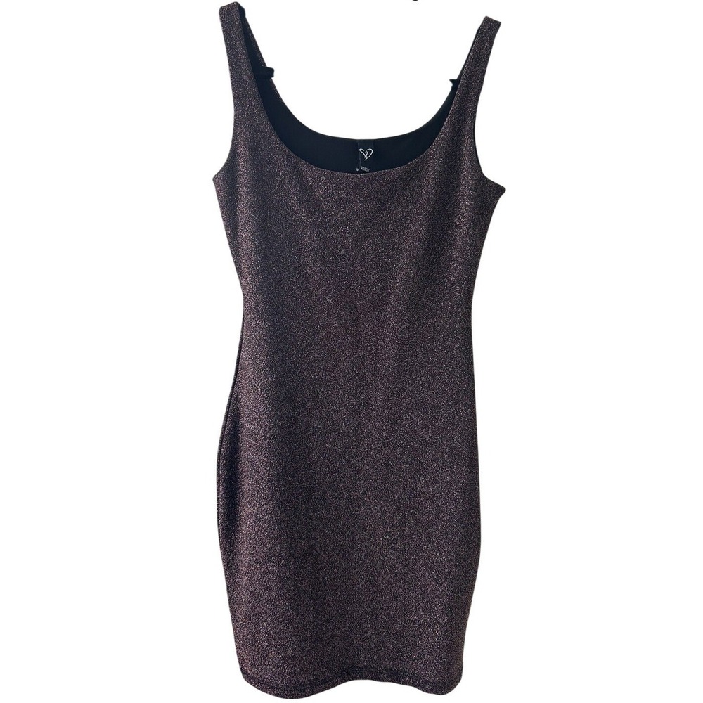Windsor Womens Rose Gold Metallic Shimmer‎ Bodycon Mini Dress WD3583 Small